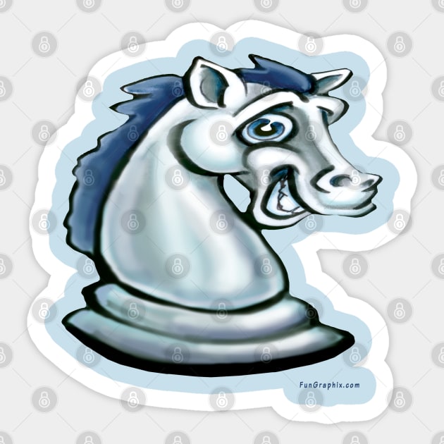 Chess Knight Sticker by Kevin Middleton